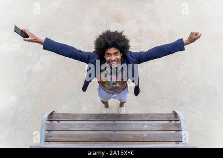 Portrait of happy stylish man Stock Photo