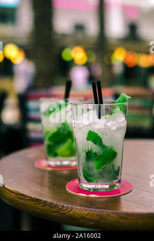 Two glasses of Mojito Stock Photo