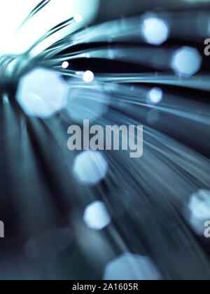 Detail of fibre optics Stock Photo