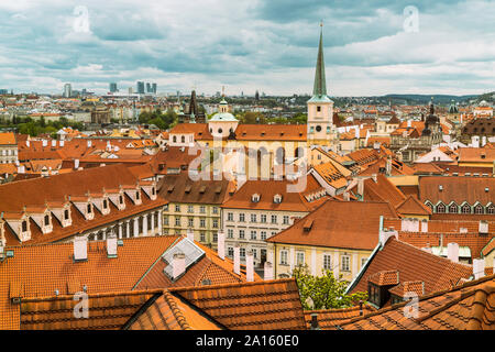 Cityscape, Lesser Town of Prague, Czech Republic Stock Photo