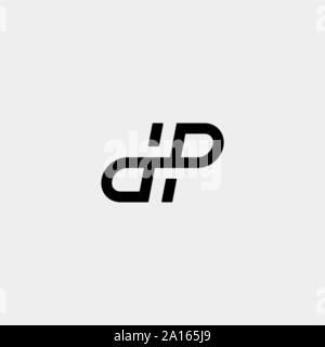 Letter DP PD DHP Logo Design Simple Vector Elegant Stock Vector