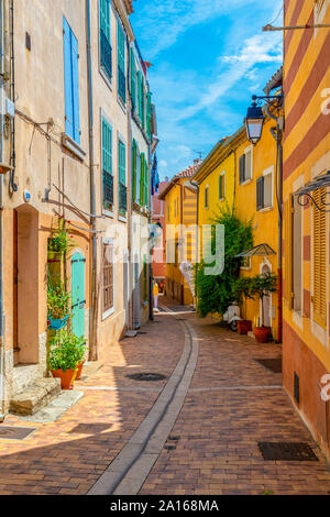 France, Bouches-du-Rhone, Cassis, empty alley Stock Photo