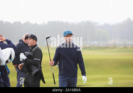 Fife, Scotland, UK. 24th Sep, 2019. Justin Timberlake Practices  at The Dunhill Cup St Andrews Old Course,Fife,Scotland,UK,Tuesday 24th September 2019, Credit: Derek Allan/Alamy Live News Stock Photo