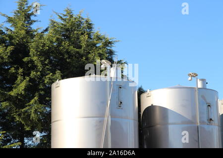 Industrial oil tanks Stock Photo