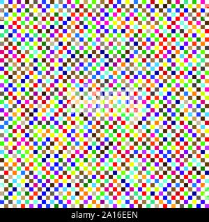 seamless random squares, mosaic tiles pixelated, pixels colorful vibrant, vivid background / pattern. blocks repeatable pattern. checker, chequered gr Stock Vector