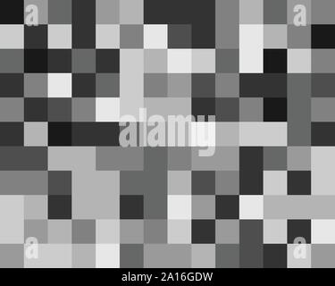squares pixelated, block pixels random mosaic pattern / background. fusion checkered grid, mesh. shuffle, diffuse scatter squares. clutter matrix. geo Stock Vector