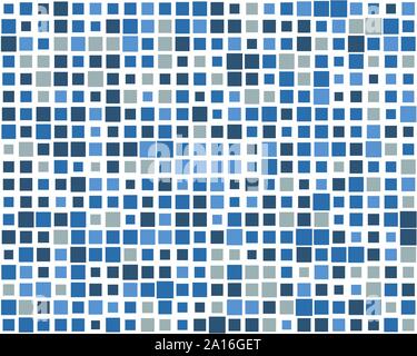 squares pixelated, block pixels random mosaic pattern / background. fusion checkered grid, mesh. shuffle, diffuse scatter squares. clutter matrix. geo Stock Vector