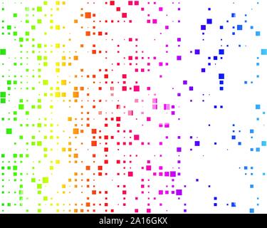 squares pixelated, block pixels random mosaic pattern / background. fusion checkered grid, mesh. shuffle, diffuse scatter squares. clutter matrix. geo Stock Vector