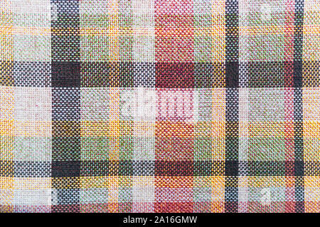 Texture of fabric with a classic check pattern Stock Photo