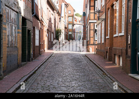 Narrow alley, Stade, Lower Saxony, Germany, Europe Stock Photo