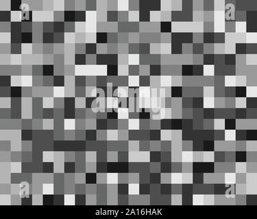 squares pixelated, block pixels random mosaic pattern / background. fusion checkered grid, mesh. shuffle, diffuse scatter squares. clutter matrix. geo Stock Vector
