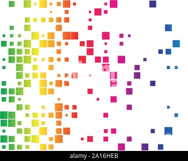squares pixelated, block pixels random mosaic pattern / background. fusion checkered grid, mesh. shuffle, diffuse scatter squares. clutter matrix. geo Stock Vector