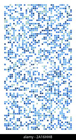 squares pixelated, block pixels random mosaic pattern / background. fusion checkered grid, mesh. shuffle, diffuse scatter squares. clutter matrix. geo Stock Vector