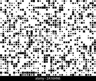 squares pixelated, block pixels random mosaic pattern / background. fusion checkered grid, mesh. shuffle, diffuse scatter squares. clutter matrix. geo Stock Vector