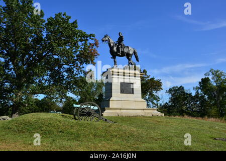 Cemetery hill at Gettsyburg the sight of the battle that took place from July 1-3 1863. Stock Photo