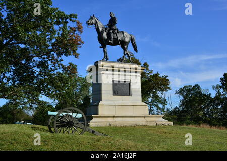 Cemetery hill at Gettsyburg the sight of the battle that took place from July 1-3 1863. Stock Photo