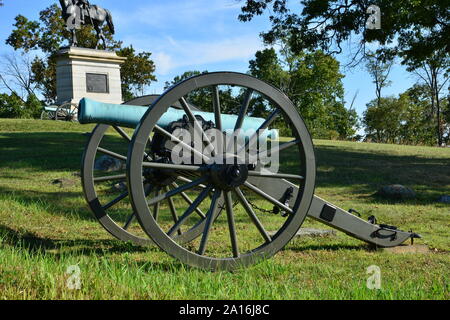 Cemetery hill at Gettsyburg the sight of the battle that took place from July 1-3 1863. Stock Photo