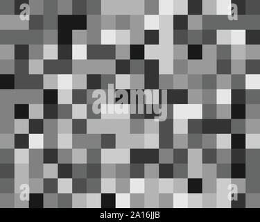 squares pixelated, block pixels random mosaic pattern / background. fusion checkered grid, mesh. shuffle, diffuse scatter squares. clutter matrix. geo Stock Vector