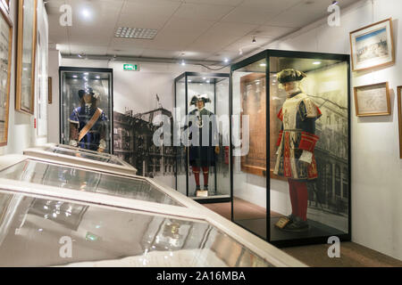 Paris, France - Sept 03, 2019:Exhibition in the  'Musee de la Prefecture de Paris', (Police Museum) in Paris, France. Stock Photo