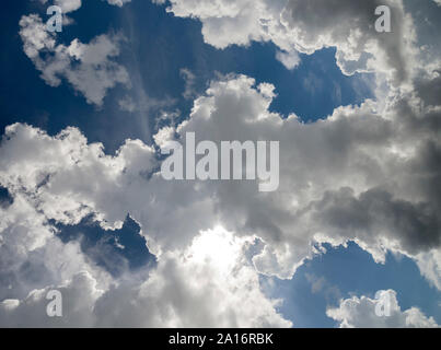 Sky, sun, and clouds on a beautiful North Florida afternoon. Stock Photo