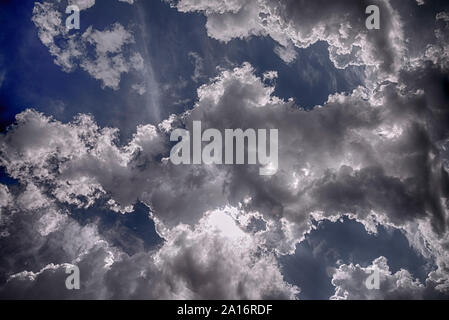 Sky, sun, and clouds on a beautiful North Florida afternoon. Stock Photo