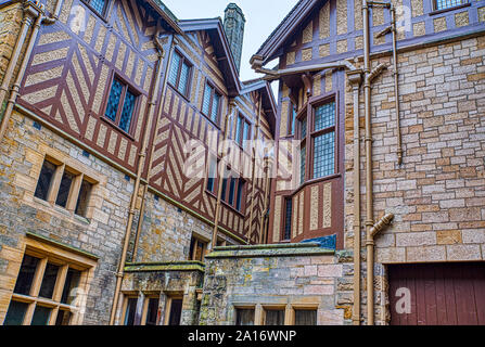 Cragside House, Northumberland, UK Stock Photo