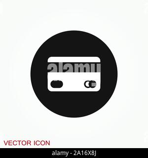 Credit Card icon vector, in trendy flat style Stock Vector