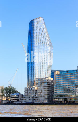 The Vase (No. 1 Blackfriars, a tower on the south bank of the River Thames, from the Victoria Embankment, London, UK Stock Photo