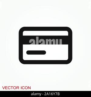 Credit Card icon vector, in trendy flat style Stock Vector