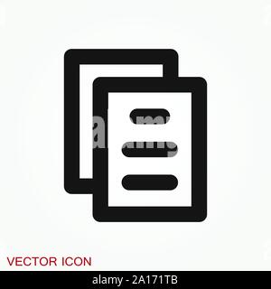 Document flat icon, Document vector icon. Illustration for graphic and web design Stock Vector
