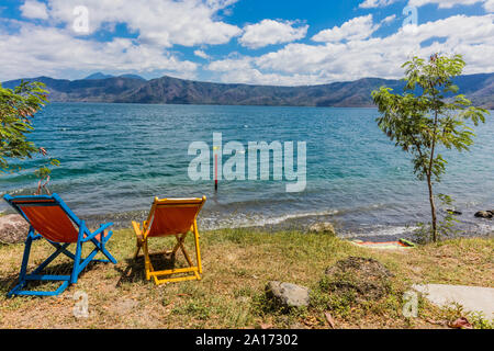 Laguna de Apoyo volcano lake landscapes Granada in Nicaragua Stock Photo