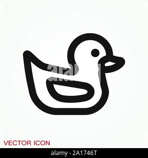 Duck icon. Farm duck vector icon for web design Stock Vector