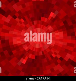 Abstract red shiny concentric mosaic vector background. Stock Vector