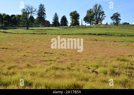 Cemetery hill at Gettsyburg the sight of the battle that took place from July 1-3 1863. Stock Photo