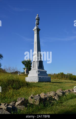 Cemetery hill at Gettsyburg the sight of the battle that took place from July 1-3 1863. Stock Photo