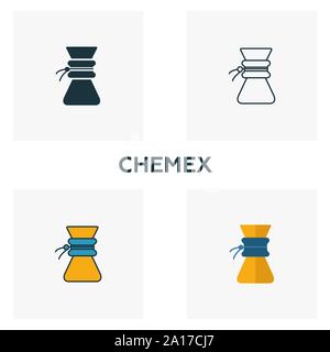 Chemex icon. Thin line symbol design from coffe shop icon collection. UI and UX. Creative simple chemex icon for web and mobile Stock Vector