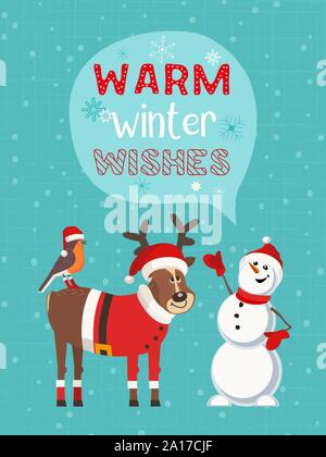 Hand drawn cute Christmas flat vector Stock Vector
