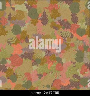 Seamless autumn leaves. Autumn time. Vector illustration eps10. Stock Vector