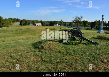 Cemetery hill at Gettsyburg the sight of the battle that took place from July 1-3 1863. Stock Photo