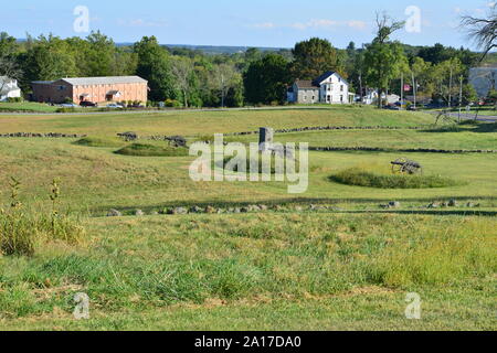 Cemetery hill at Gettsyburg the sight of the battle that took place from July 1-3 1863. Stock Photo