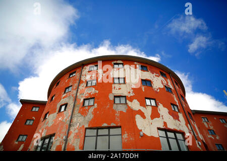 Hotel Campo Imperatore or Albergo di Campo Imperatore, in need of restoration. It is famous for having been Benito Mussolini's prison in 1943. Stock Photo