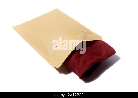 mailing bag on white background Stock Photo