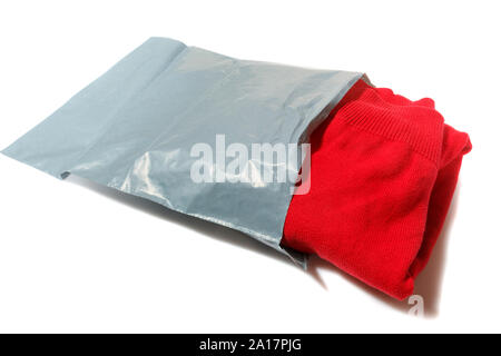 mailing bag on white background Stock Photo