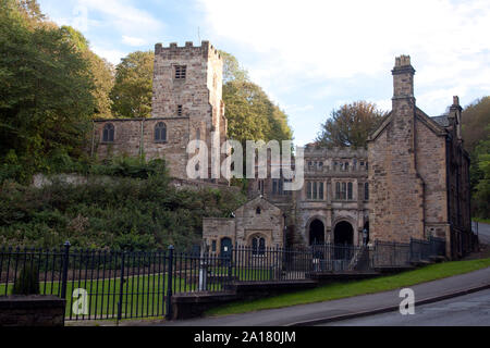 St. Winefrides Shrine church, an ancient pilgrimage monument in Holywell, Flintshire, North Wales Stock Photo