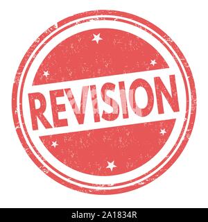 Revision sign or stamp on white background, vector illustration Stock Vector