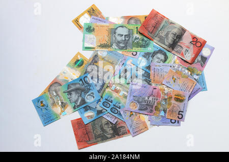 Mixture of Australian currency Stock Photo