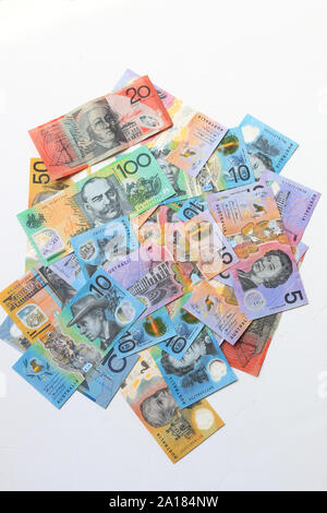 Mixture of Australian currency Stock Photo