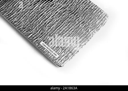 Closed up Shockproof material Polyethelene foam on white background. Stock Photo