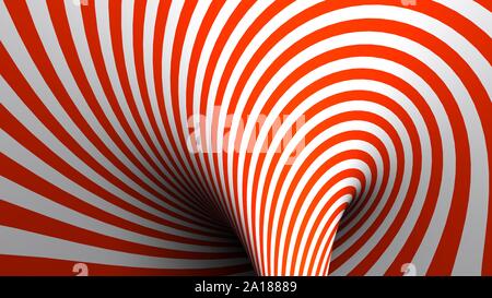 Red and White spiral background - 3D rendering illustration