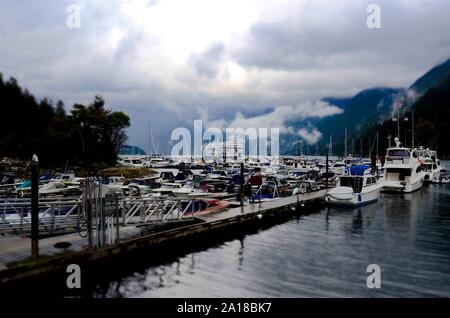 Low Clouds at Horseshoe Bay Stock Photo